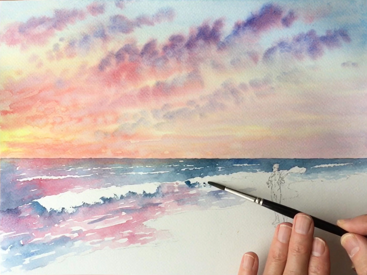 beach painting demo